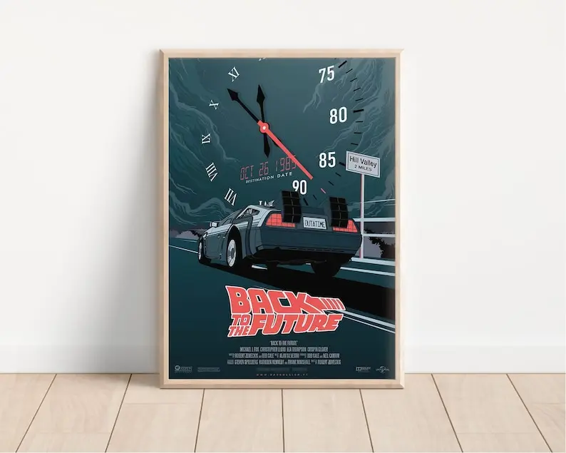 Back to the Future | Robert Zemeckis | Minimalist Movie Poster | Vintage Retro Art Print | Custom Poster | Wall Art Print | Home Décor