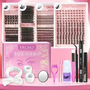 Dycko Anime Eyelash Gift Box Set, Individual False Eyelash, Mixed Lengths, Includes 10 Tools, Natural Dense Look, DIY Cluster Lashes Kit, Perfect Gift
