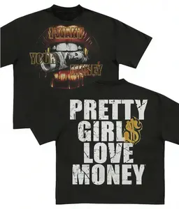 Bold 'Pretty Girls Love Money' Streetwear T-Shirt, I Want Your Money Graphic Tee, Soft 100% Cotton, Perfect Gift for Baddies & Hip Hop Fans
