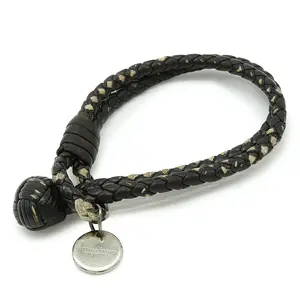 Pre-owned Bottega Veneta Calfskin Small Leather Goods Intrecciato Leather Bracelet