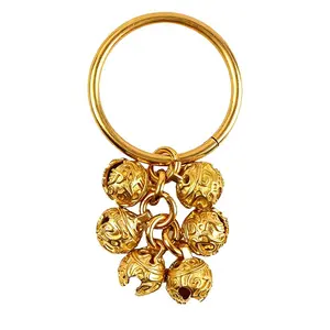 Handcrafted Brass Bell Pendant, Unique Design Keychain Accessory for Home & Holiday Decoration, Durable Craftsmanship