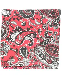 M & F Western Men's Red And Paisley Silk Wild Rag - 0904204