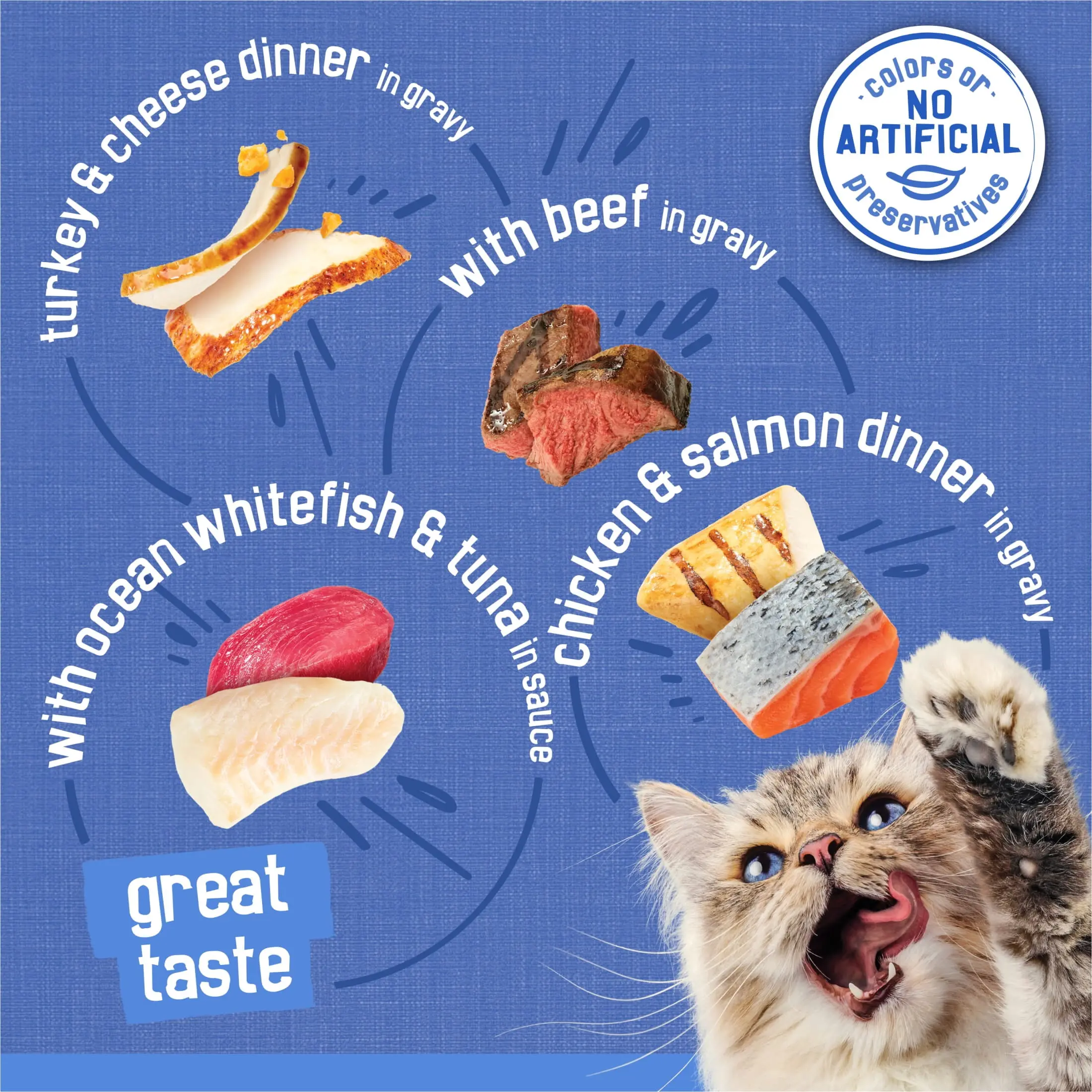 Purina Friskies Shreds Wet Cat Food For Cats Hydration Savory Gravy Variety Pack Chicken Beef Turkey 5.5 oz Cans