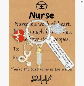 Nurse Keychain Gifts for Women Nurses Week Gifts for Nursing Practitioner Nurse Appreciation Gift Nurses Graduation Gift Idea for Nursing Student Cute Nursing Keychain for Women
