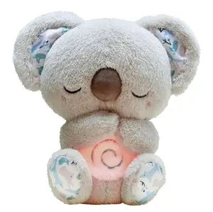 Sleep Plush Breathing Stuffed Animalfor Anxiety Adults Relief KoalaBreathing, Adjustable Modes, withMusic Lights and Rhythmic Breathing