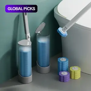 Cleaning Brush Holder, Toilet Cleaning Brush Head, Used for Toilet Cleaning, Bathroom Cleaning Product, with Fragrance, Toilet Brush Set #GLOBAL PICKS