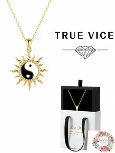 Xihe Tai Chi Sun Tai Chi styled pendant Comes with exquisite drawer jewelry box, ideal gift for ladies on festivals and anniversaries.
