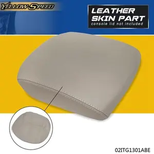 Leather Armrest Center Console Lid Cover Beige Fit For Honda Pilot 2009-2015