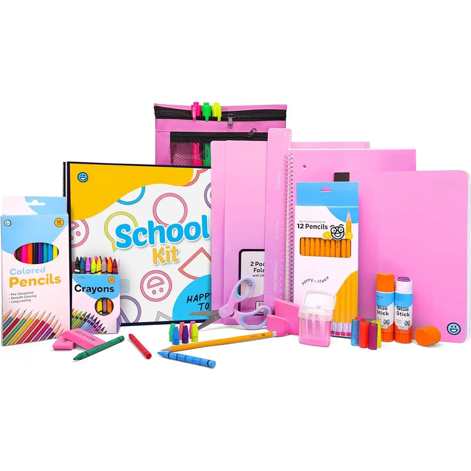 to School Supplies for ,  School  Box Grades K-5,   School Supplies Kit,  School Supplies for Girls and Boys, 71 count Set
