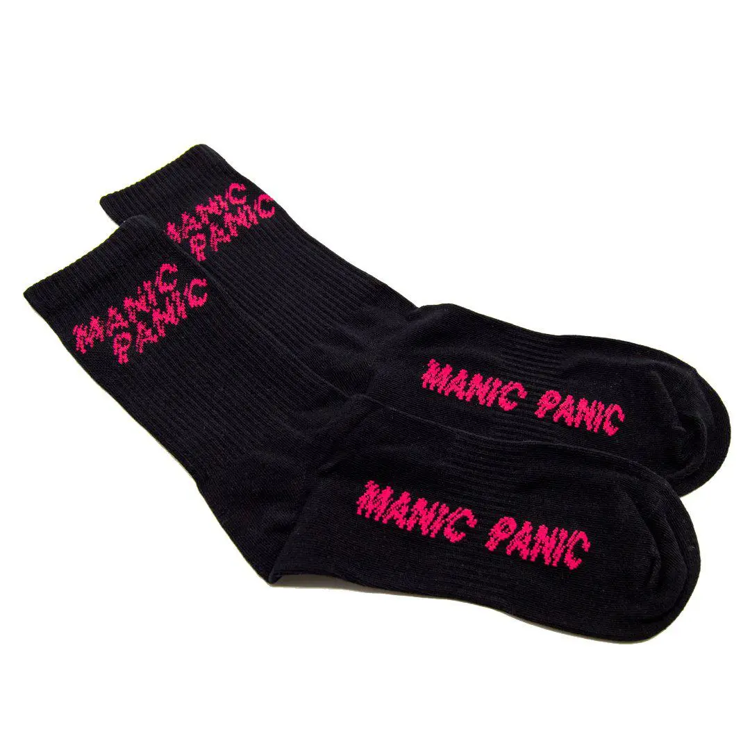 Socks - Black with Pink Logo