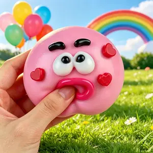 Squishy  Dog Face Swap Squishy Soft Moldable Cute Slow Rise Relaxing Sensory Fidget Relief Anxiety Stress Fun with Interchangeable Faces for Tactile Play Fun