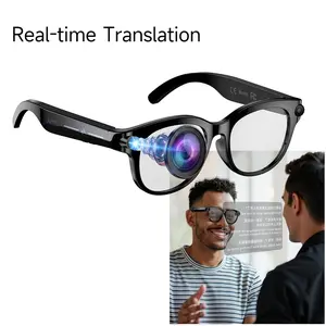 Bluetooth Smart Glasses with AI  Translate, Real Time Translation, with 2MP Anti-Shake Camera,Hands-free Video Recording, 39G Lightweight ,290Mah Battery ,2 Lenses Total,Bluetooth Calling ,Music Control, Wireless Translation Glasses