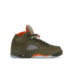 Jordan Kid's 5 Retro Olive (2024) Basketball Shoes, from StockX