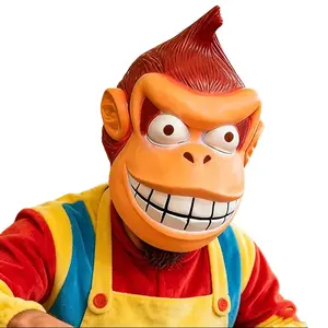 Funny Angry Latex Gorilla Monkey Mask - Cartoon-Style Adult Halloween Cosplay Prop, Festive Party Mask & Accessory#graduation gifts#boyfriend birthday gift