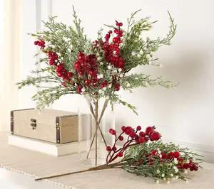 Set of 4 Winter Frost Cedar and Berry Picks by Valerie