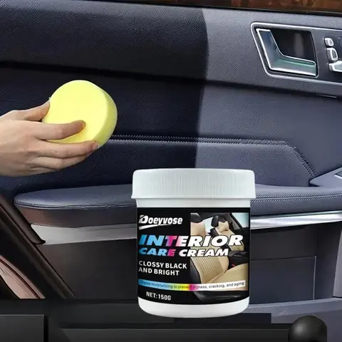 Doeyvose Car Interior Care Cream, Multifunctional Car Interior Coating & Repair Wax, Dust-proof Polishing Compound for Car Interior, Home Plastic & Faux Leather Furniture, Interior Car Cleaner, Interior Detailing Products