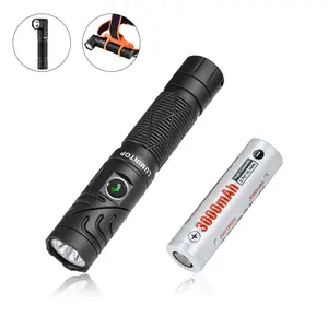 Lumintop L2 Multi-Function Rechargeable Flashlight, 1300 Lumens, 158 Meters Range  LED Headlamp, 2-in-1 Strong Flashlight, Multi-light Source Torch, LED Work Light, Headband included as standard, Outdoor Lighting, Survival Supplies,Gift for Father.