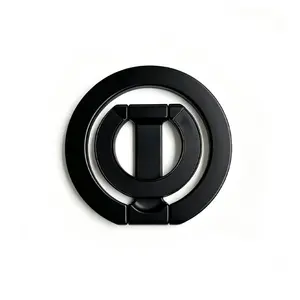 Magnetic Phone Ring Holder 360° Rotating Foldable Ring Stand Multifunctional Dual Use Magnetic Mount Car Desktop Portable Handheld Phone Stand Cellphone Smartphone Folding Phoneholder