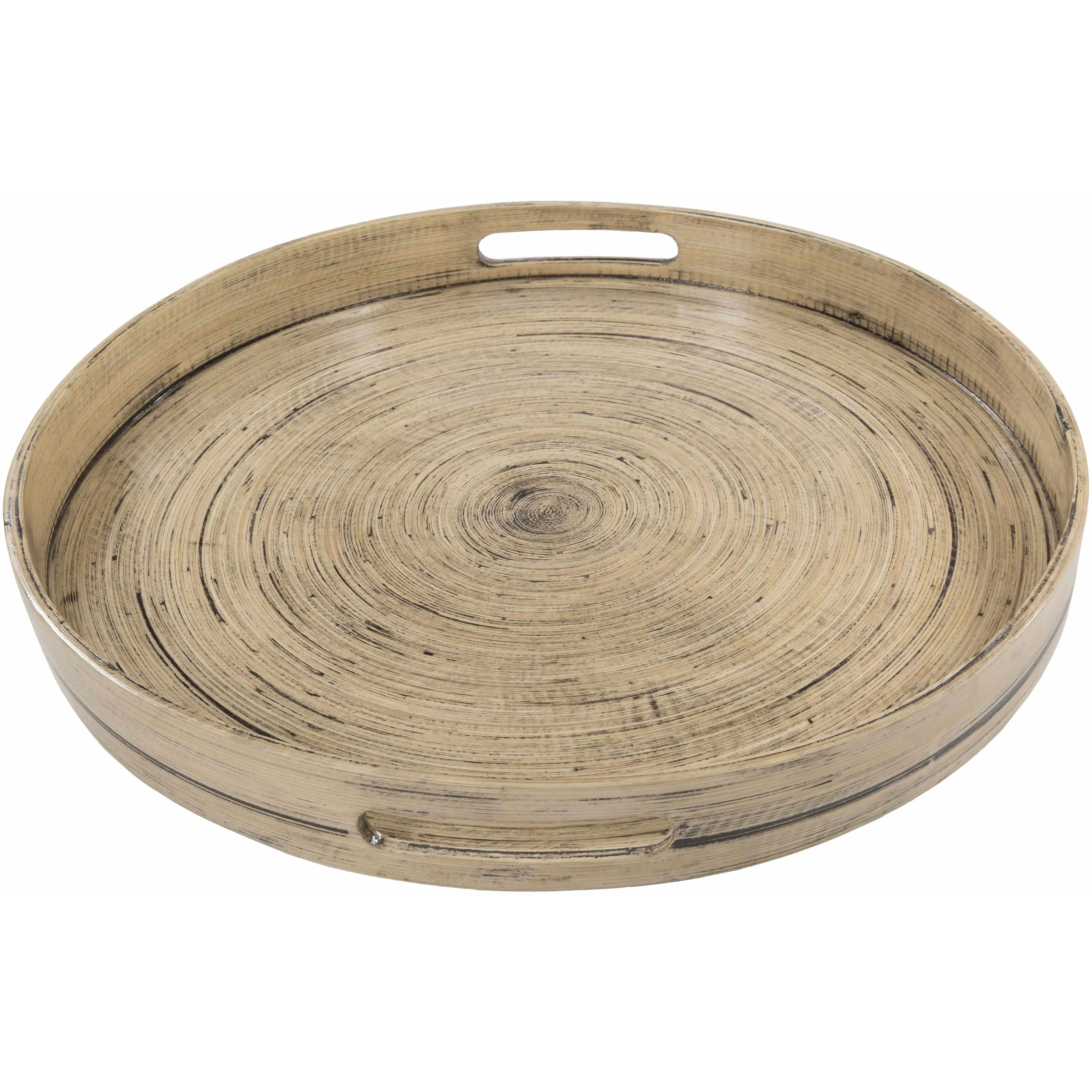 Gorseinon Bamboo Plate Decorative Accent, Home Decor Statue Figurine for Home Use