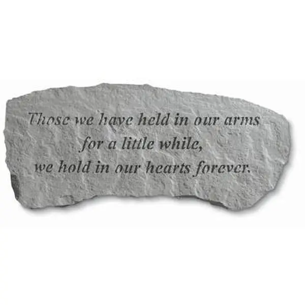 Kay Berry Inc. 364202 Those We Have Held In Our Arms Stone Memorial Bench - 29in x 12in x 14.5in, Decor, Outdoor Furniture