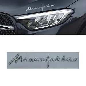 4PCS/SET Car Sticker MANUFAKTUR Car Badge Decoration Sticker Suitable for Mercedes-Benz AMG W203 W204 W205 W176 Vehicle Styling Accessories