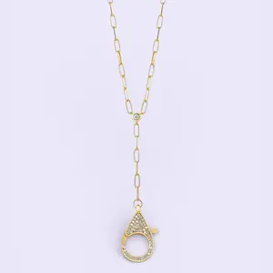 Colette Necklace with Elegant Gold Chain and Sparkling Pendant for Women's Fashion