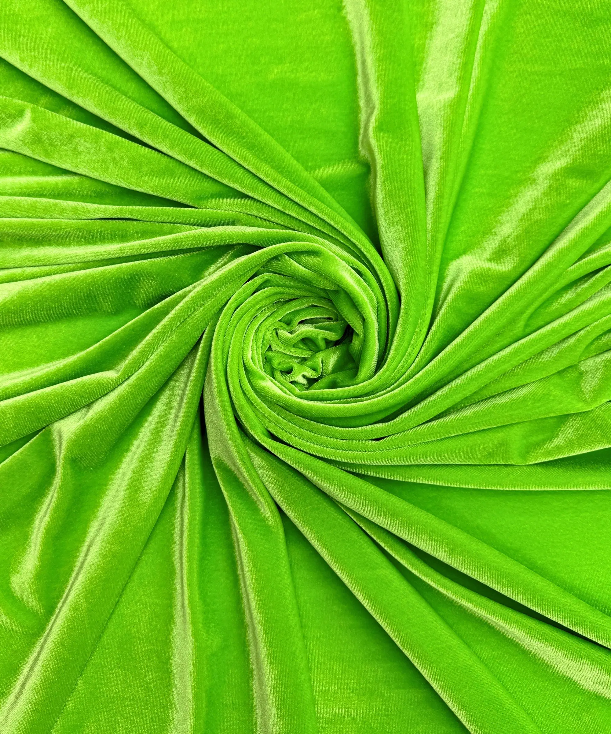 Lime Stretch Velvet