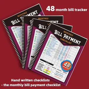 Professional 48-Month Financial Command: Red & Black Budget Tracking Notebook - 4-Year Bill Payment Checklist & Monthly Organizer - Hardcore Paper Material for Personal Finance Management & Weekly Planning