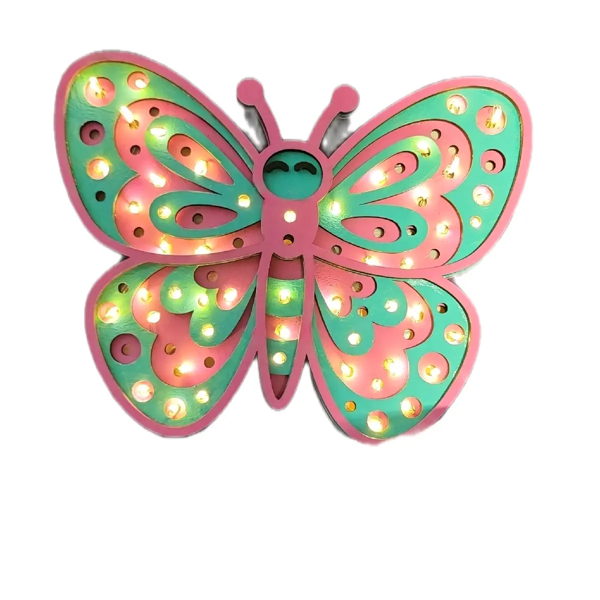 Decorative Butterfly Nightlight with Changing LED-LIGHT MOTION with battery pack.