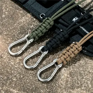 Outdoor Umbrella Rope Camera Anti-lost Lanyard Climb Keychain Tactical Survival Tool Carabiner Hook Cord Backpack Buckle