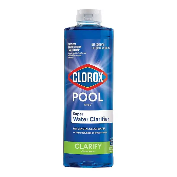Pool Water Clarifier for Swimming Pools, Fast Acting Pool Clarifier Liquid for Clear Pool Water, Pool Cleaning & Maintenance Solution 1 Quart