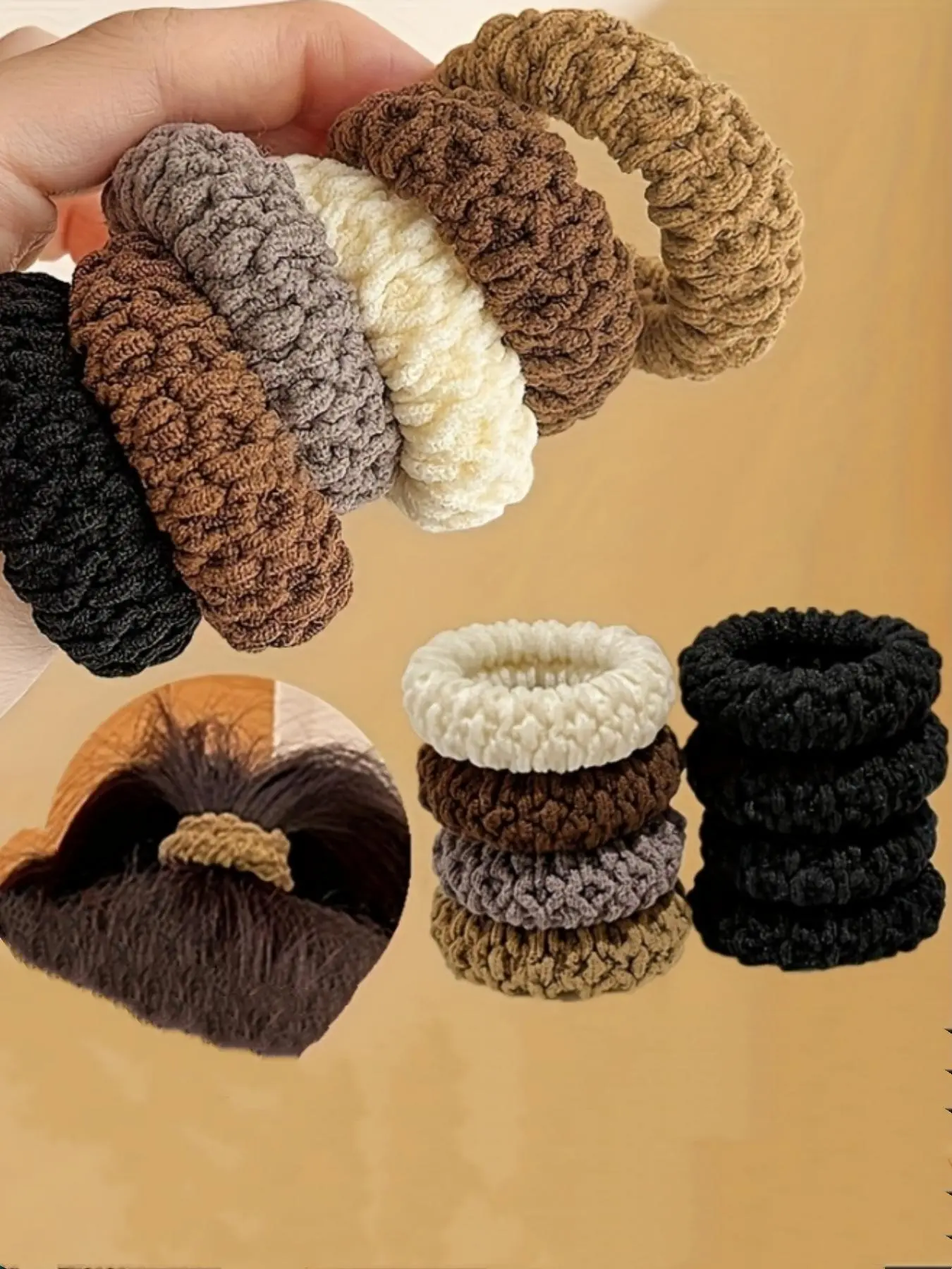 Hair Tie Set, Scrunchies, High Elasticity Hair Tie, Durable Hair Tie, Fashion Hair Accessories, Elastic Hair Accessory for Women & Girls, Fashionable Hair Accessories, Elastic Hair Ties