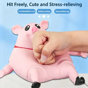 DOWMOO soft leather pig squishy stress relief toy — “Niannianle” stress-relief device, soft rubber material, eco-friendly, slow rebound, small ornament, stress-relief gadget
