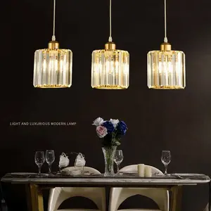 Crystal Pendant Light, Luxury Gold and Black Wrought Iron Home Decor Ceiling Hanging Lamp, Hardwired Installation, Adjustable Cord Length, For Kitchen Islands, Dining Rooms, and Hallways, Modern Home Decor Lighting Fixture