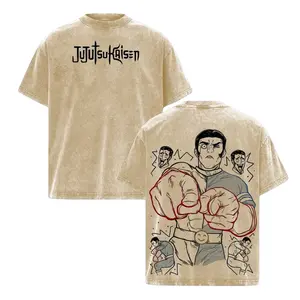 Takaba Jujutsu Kaisen Anime Vintage Washed Oversized Graphic Tee Funny JJK Manga Shirt Anime Streetwear Heavy Cotton