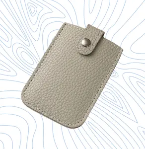 Stackable Pull-out Card Holder, Blocking Credit Card Holder Slim Card Wallet Genuine Leather Card Case for Men Women ， Multi-card Slot Purse