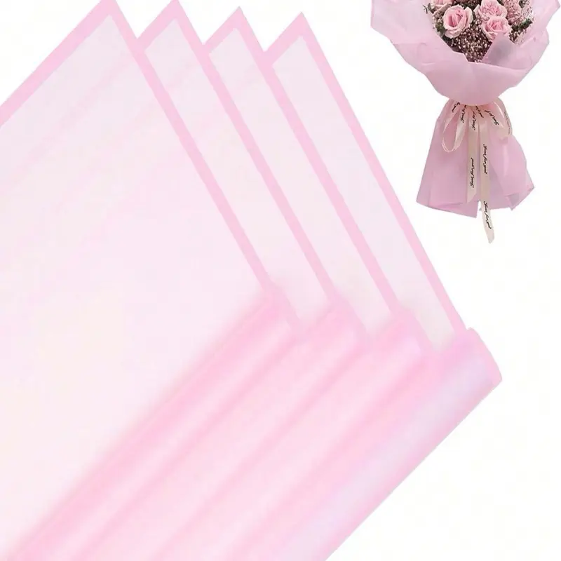 Pink Translucent Floral Paper Pink Translucent Floral Paper