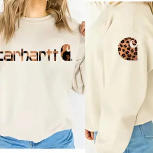 HTV Women's Gilden Sweatshirt with Cheetah Print, Pullover Style, Casual Design - Womenswear Crewneck Comfortable