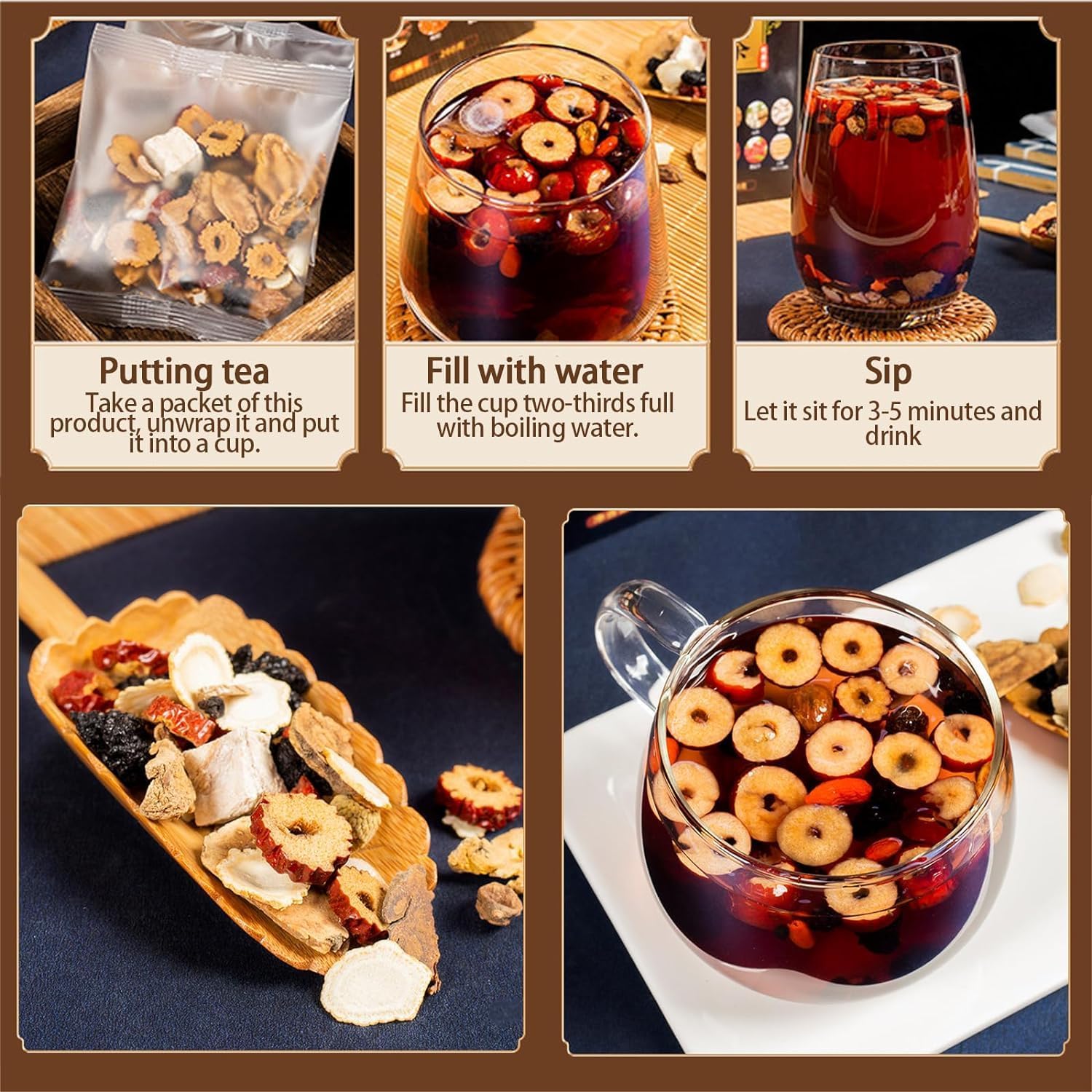 30 bags Kidney Tea,  Turmeric Kidneys Teabag Formula Ginseng Eight Treasure, Turmeric Kidney Cleanse Detox & Repair Tea, Ginseng Goji Berry Mulberry Herbal Teabags For Men