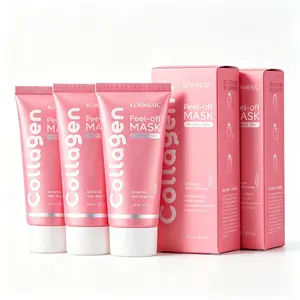 3PCS Collagen Transparent Peel-Off Mask, Real Model Tear-off Display, Quick Film Forming, Smoothly Peel Without Residue or Tugging, Hydrating Daily Skin Care Mask