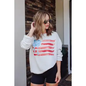 Watercolor Flag Crewneck