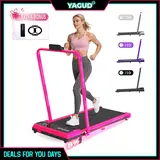 【Live Exclusive】YAGUD Handrail Walking Treadmill – Quiet Home Running Machine with Dual Shock Absorption, 330 lbs Weight Capacity Wide Belt & Compact Design for Easy Mobility SpringStatements