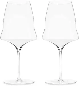 Josephinenhütte JOSEPHINE No 3 Red Wine Glasses - Handmade Set of 2 - Purely Handcrafted Red Wine Glassware