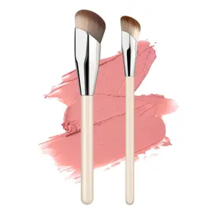 Angled Blush Brush, Face Makeup Liquid Blush Brush For A Sculpted Look, Great For Cream, Liquid Or Powder Blush Cheek Flawless Sculpting