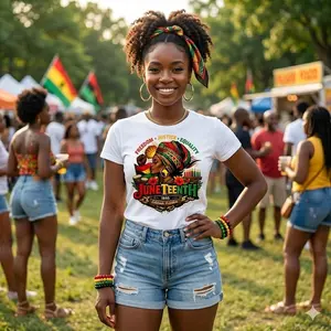 Juneteenth 1865 Women's Graphic Tee | Black Queen Heritage Celebration Shirt
