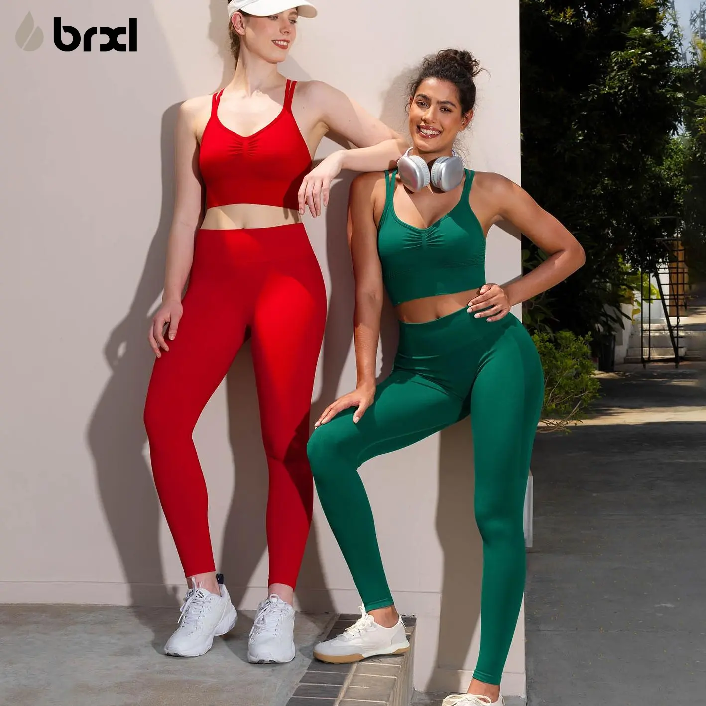BRXL 2-Piece set Lycra Fabric Butt Lifting No Front Seam High-Waisted Breathable Yoga Pants Tummy Control Seamless Gym Running Leggings #Parati #GymWorkout #TikTokMadeMeBuyIt #outdoorfun #TikTokShopSpringGlowUp-2,back to school,back to school haul