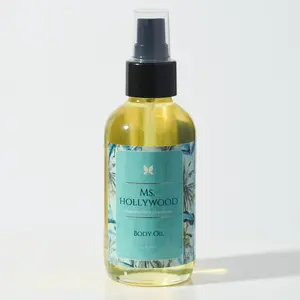 Ms. Hollywood Body Oil - Vegan & Cruelty-Free with Lavender, Orange Blossoms, Vanilla - 4 oz Hydrating & Soothing Formula