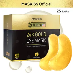 [Maskiss Official] 25Pairs 24k Golden Under Eye Rejuvenating Patches,Rejuvenate Treatment with Hyaluronic Acid for Puffy Eyes,Moisturizing Formula,Hydrating and Nourishing Hydrate Moisture
