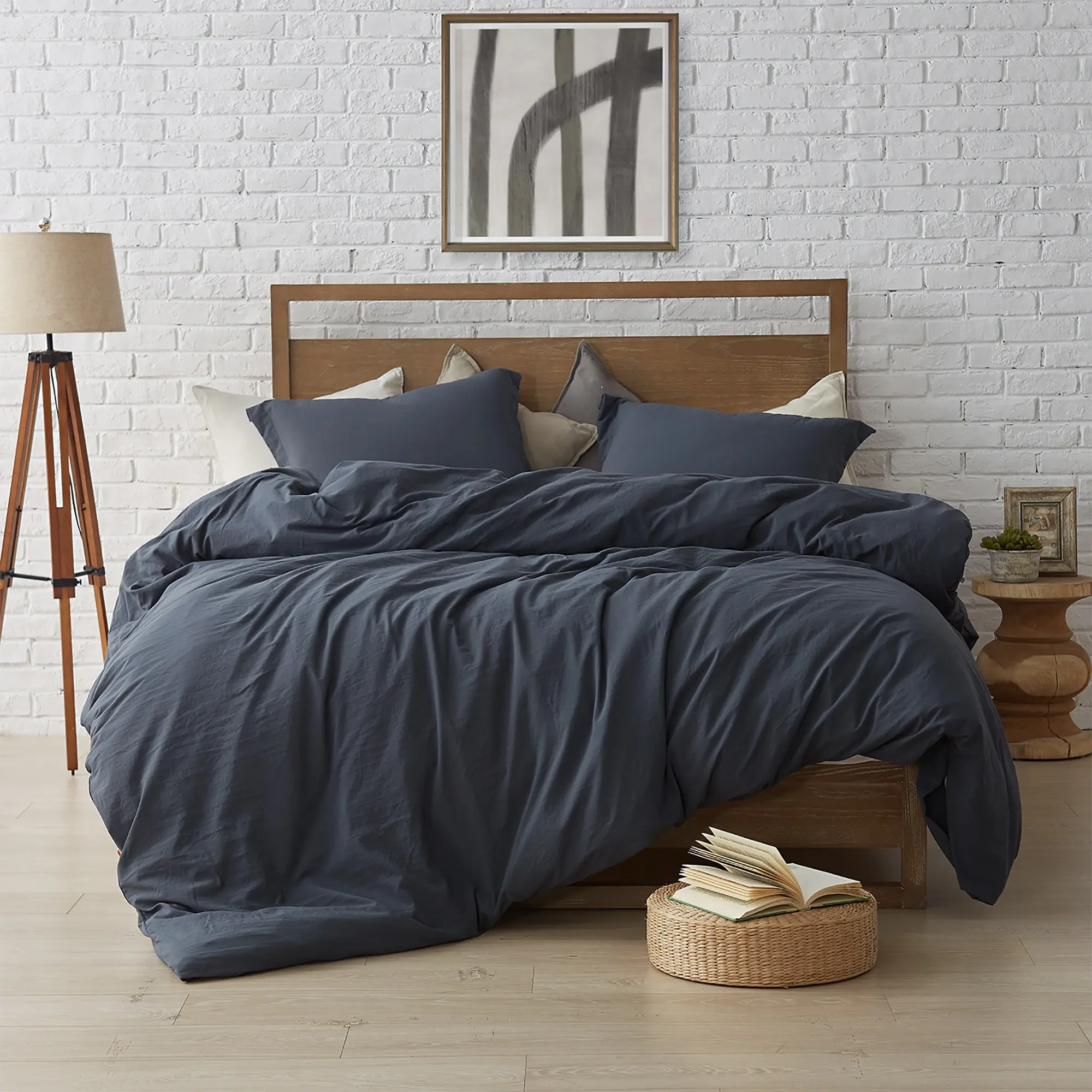 Natural Loft Coma Inducer Comforter with Cover - Faded Black