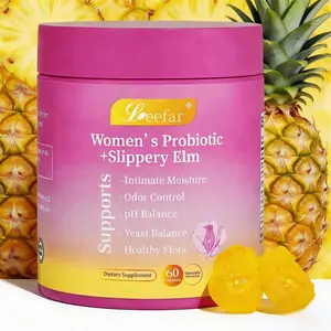 Hawaiian Pineapple Feminine Probiotic Chews – Complete Women’s Wellness with Prebiotics, Slippery Elm Extract & Multi-Strain Lactobacillus, Targets Intimate Dryness & Optimal pH Balance, 60 Gummies